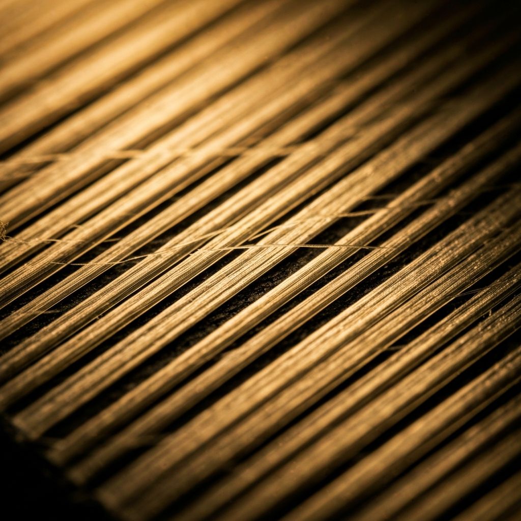 Macro cross-section of FlexSpring™ fiberglass fibers — hundreds of hair-thin parallel fibers in thermoplastic